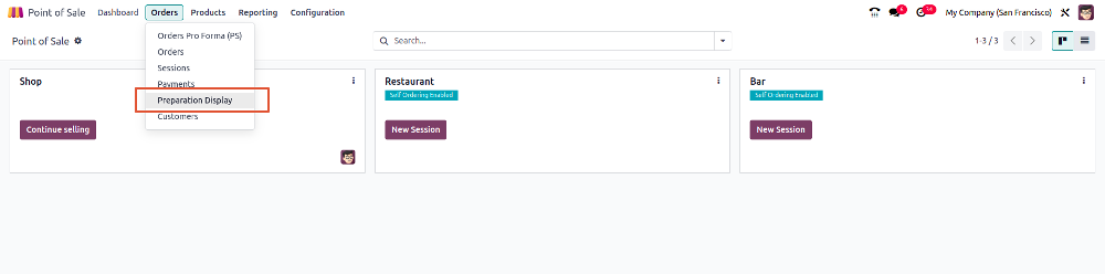 Odoo 17 POS Preparation Display